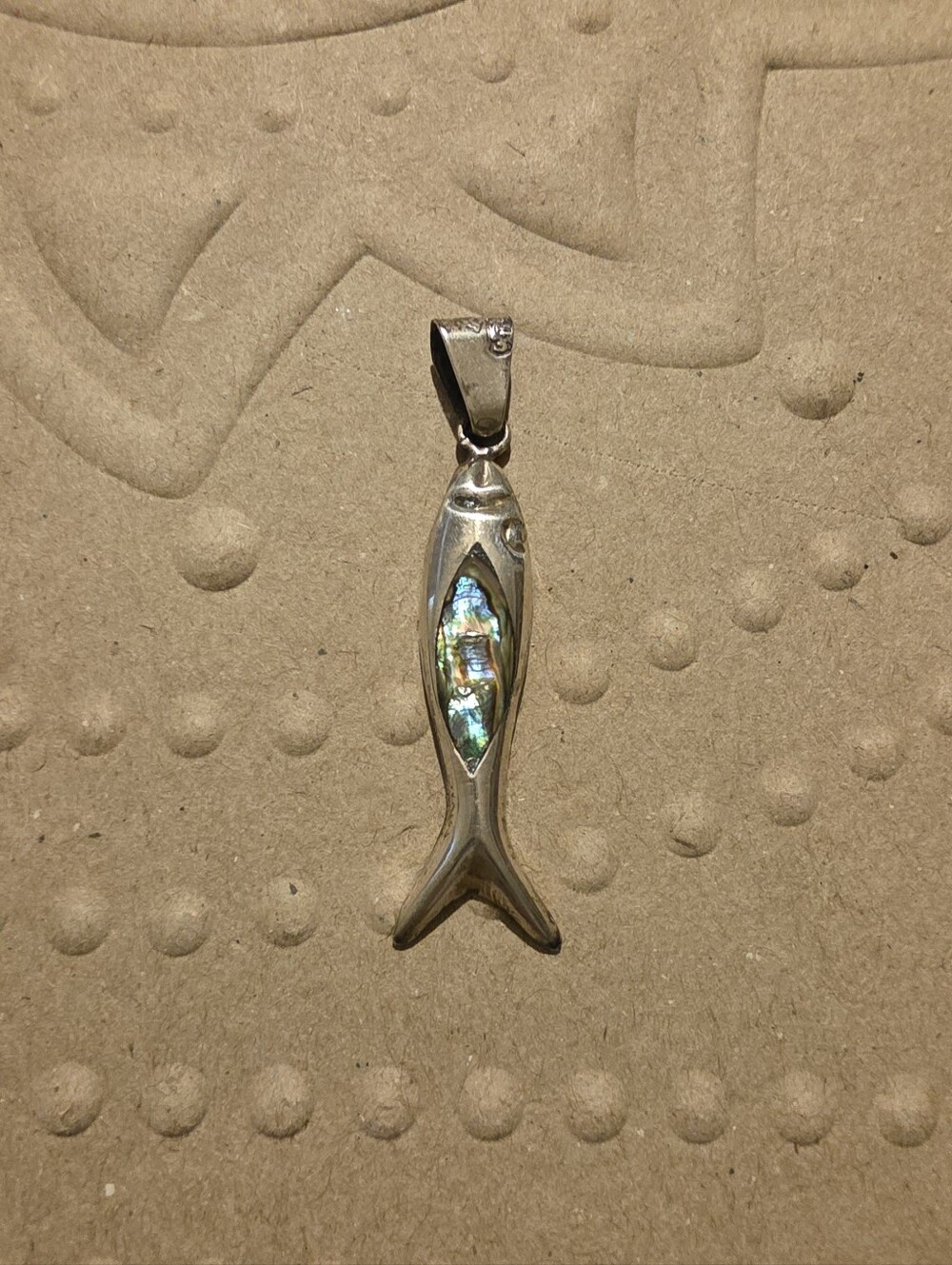 Vintage Sterling Silver Fish Pendant Handcrafted in México-Boho Western Native